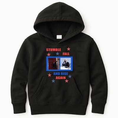 Stumble Fall And Rise Again Funny Biden Meme Kids Hoodie