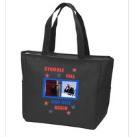 Stumble Fall And Rise Again Funny Biden Meme Zip Tote Bag