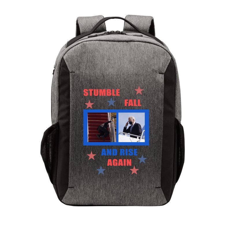 Stumble Fall And Rise Again Funny Biden Meme Vector Backpack