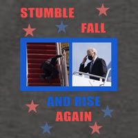 Stumble Fall And Rise Again Funny Biden Meme Vector Backpack