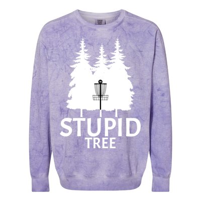 Stupid Tree Disc Golf Colorblast Crewneck Sweatshirt