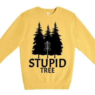 Stupid Tree Disc Golf Premium Crewneck Sweatshirt