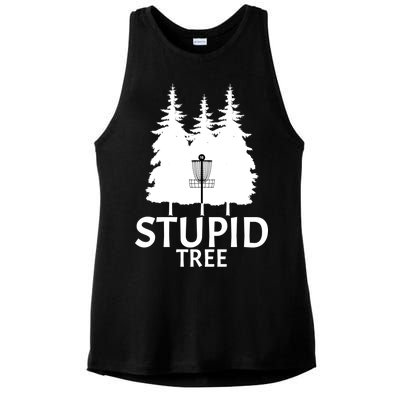 Stupid Tree Disc Golf Ladies PosiCharge Tri-Blend Wicking Tank