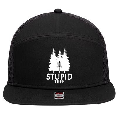 Stupid Tree Disc Golf 7 Panel Mesh Trucker Snapback Hat