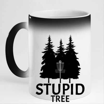 Stupid Tree Disc Golf 11oz Black Color Changing Mug