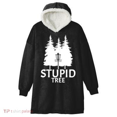 Stupid Tree Disc Golf Hooded Wearable Blanket