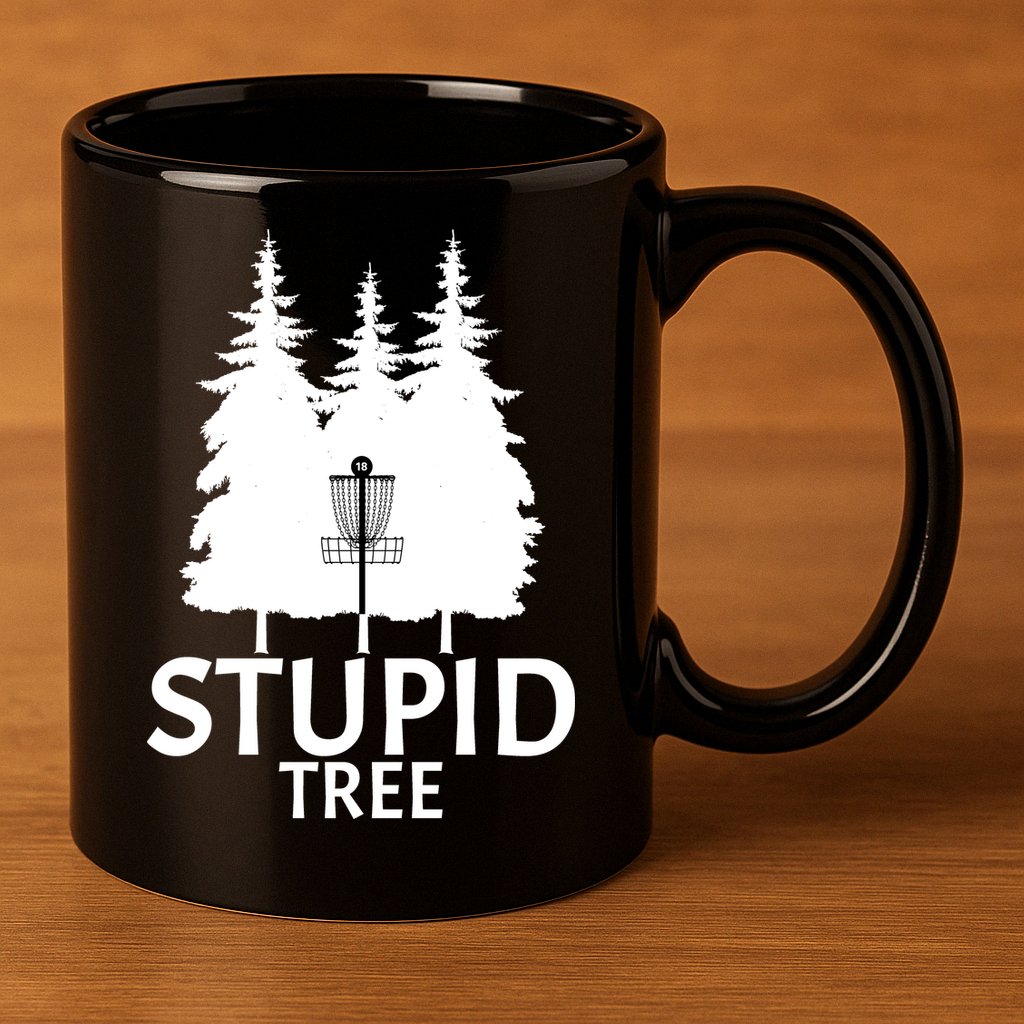 Stupid Tree Disc Golf 11oz C Handle Ceramic Mug