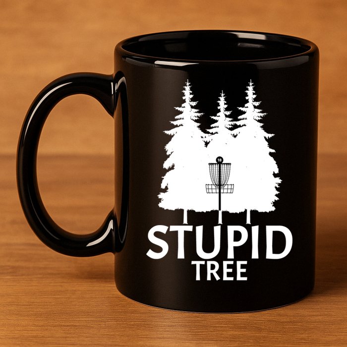 Stupid Tree Disc Golf 11oz C Handle Ceramic Mug