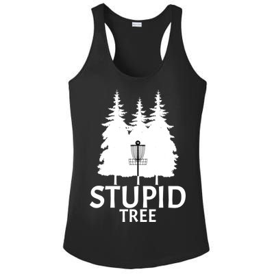 Stupid Tree Disc Golf Ladies PosiCharge Competitor Racerback Tank