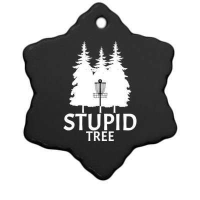 Stupid Tree Disc Golf Ceramic Star Ornament