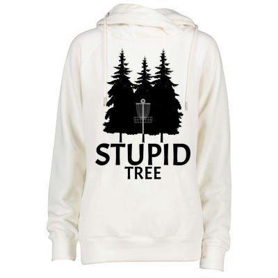 Stupid Tree Disc Golf Womens Funnel Neck Pullover Hood