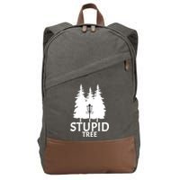 Stupid Tree Disc Golf Cotton Canvas Backpack