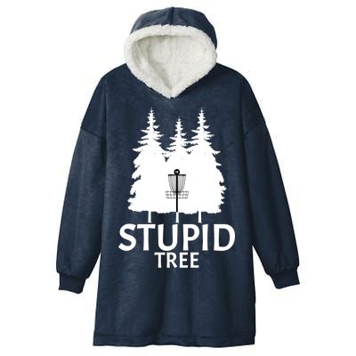 Stupid Tree Disc Golf Hooded Wearable Blanket