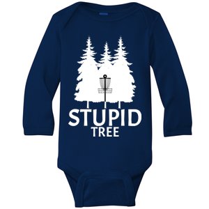 Stupid Tree Disc Golf Baby Long Sleeve Bodysuit