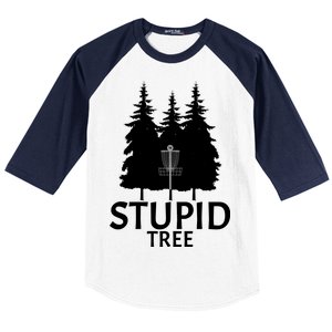 Stupid Tree Disc Golf Baseball Sleeve Shirt