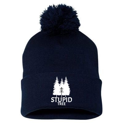 Stupid Tree Disc Golf Pom Pom 12in Knit Beanie