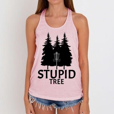 Stupid Tree Disc Golf Women's Knotted Racerback Tank