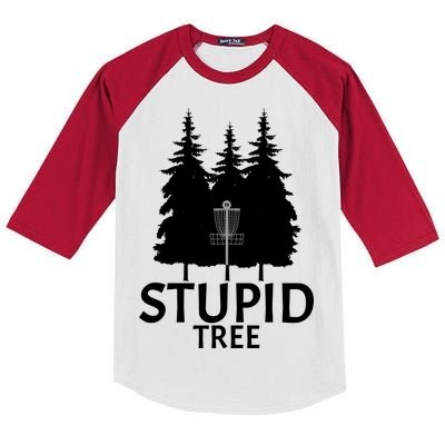 Stupid Tree Disc Golf Kids Colorblock Raglan Jersey