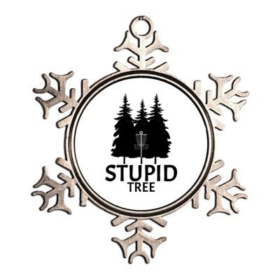 Stupid Tree Disc Golf Metallic Star Ornament