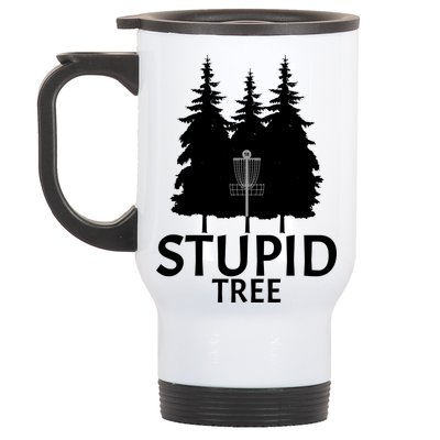 Stupid Tree Disc Golf Stainless Steel Travel Mug