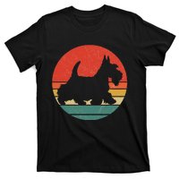 Scottish Terrier Vintage Silhouette Retro Scottie Dog Gift T-Shirt