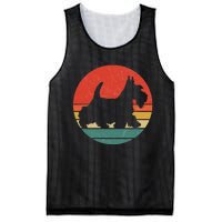 Scottish Terrier Vintage Silhouette Retro Scottie Dog Gift Mesh Reversible Basketball Jersey Tank