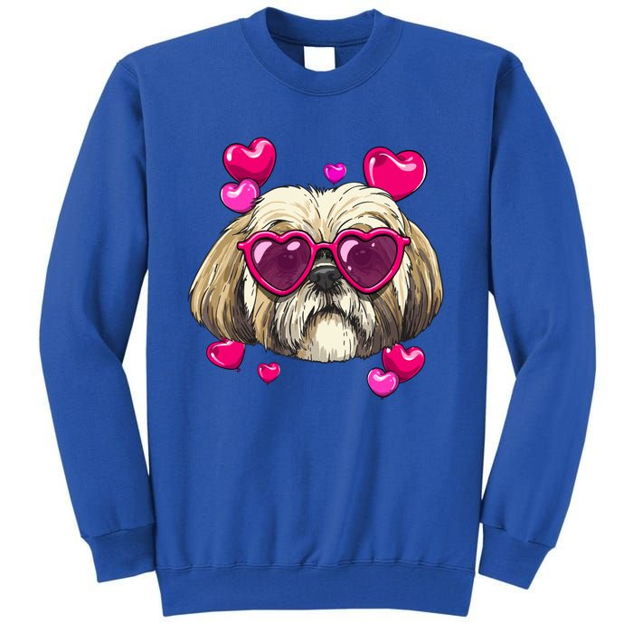 Shih Tzu Valentines Day Heart Dog Lover Gift Tall Sweatshirt