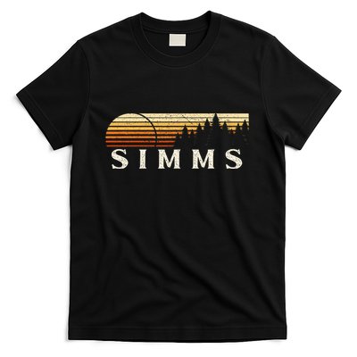 Simms Tx Vintage Evergreen Sunset Eighties Retro T-Shirt