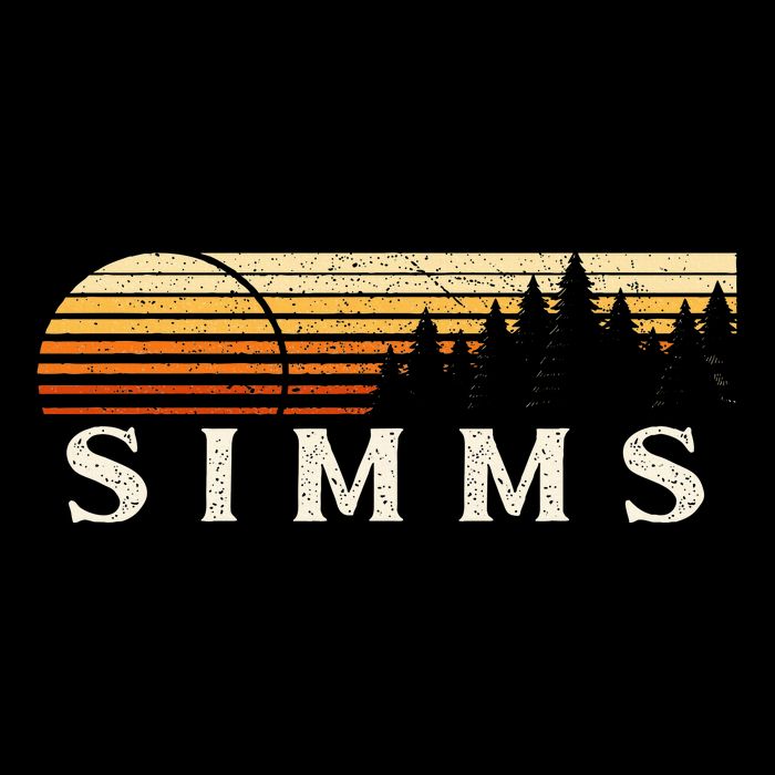 Simms Tx Vintage Evergreen Sunset Eighties Retro Button