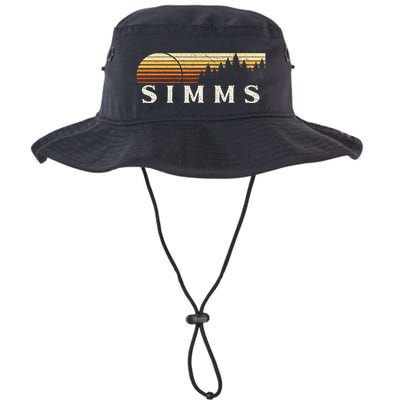Simms Tx Vintage Evergreen Sunset Eighties Retro Bucket Hat