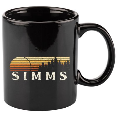 Simms Tx Vintage Evergreen Sunset Eighties Retro 11oz C Handle Ceramic Mug