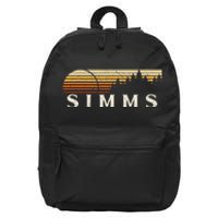 Simms Tx Vintage Evergreen Sunset Eighties Retro 16 in Basic Backpack