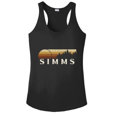 Simms Tx Vintage Evergreen Sunset Eighties Retro Ladies PosiCharge Competitor Racerback Tank