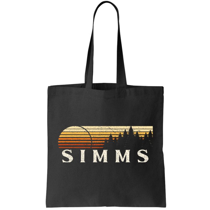 Simms Tx Vintage Evergreen Sunset Eighties Retro Tote Bag