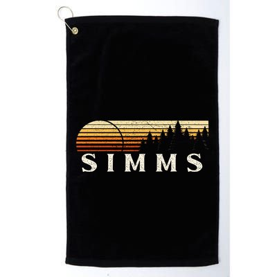 Simms Tx Vintage Evergreen Sunset Eighties Retro Golf Towel