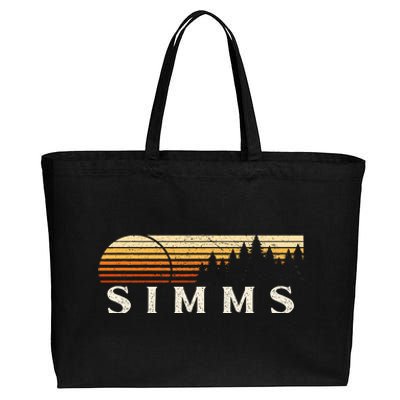 Simms Tx Vintage Evergreen Sunset Eighties Retro Cotton Canvas Jumbo Tote