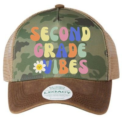 Student Teacher Vintage Retro Second Grade Vibes Legacy Tie Dye Trucker Hat