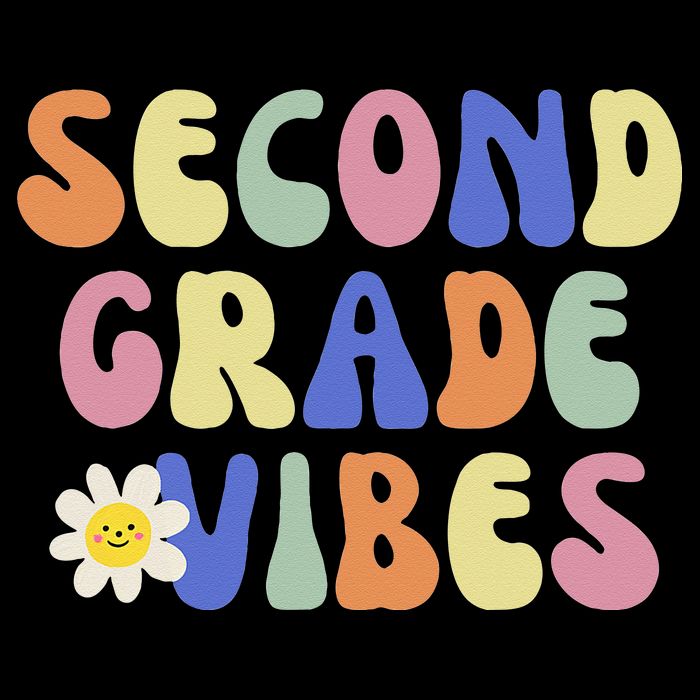 Student Teacher Vintage Retro Second Grade Vibes Button