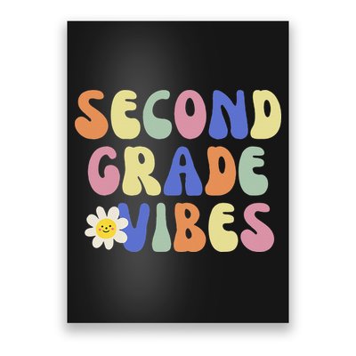 Student Teacher Vintage Retro Second Grade Vibes Poster