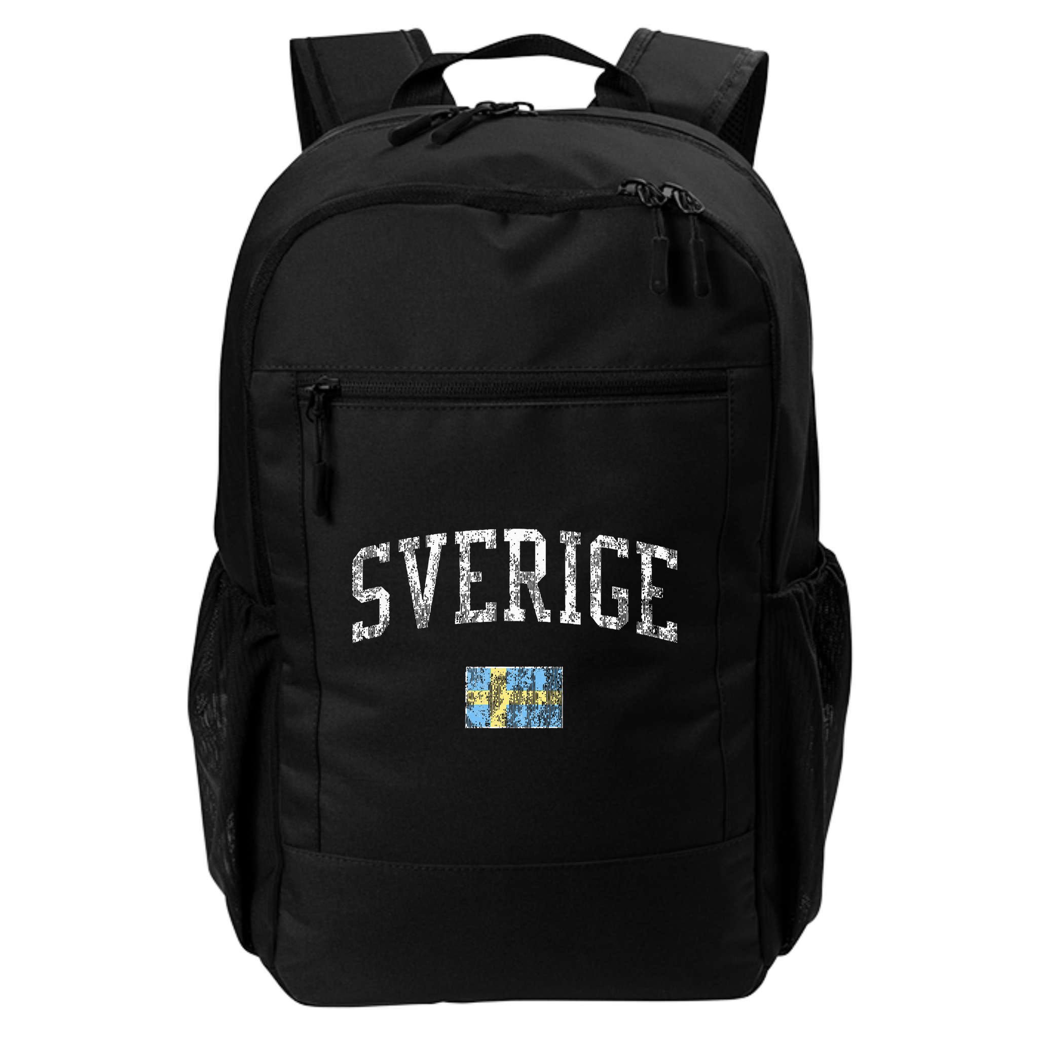 Sweden T Vintage Sports Design Swedish Flag Backpack
