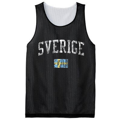 Sweden T Vintage Sports Design Swedish Flag Mesh Reversible Basketball Jersey Tank