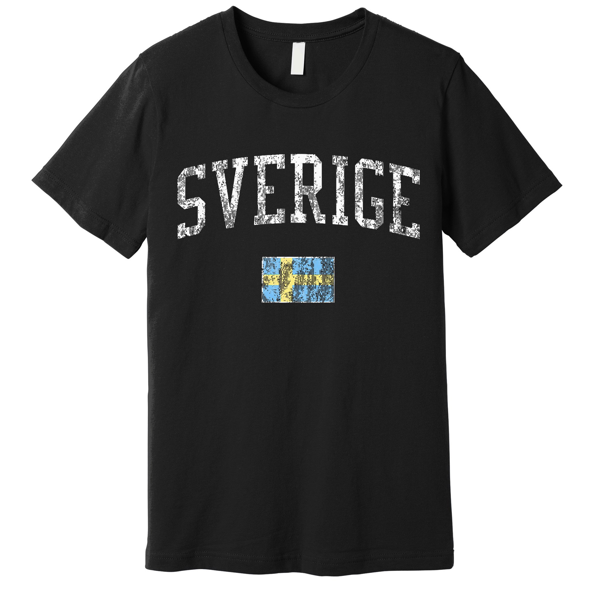 Sweden T Vintage Sports Design Swedish Flag Premium T-Shirt
