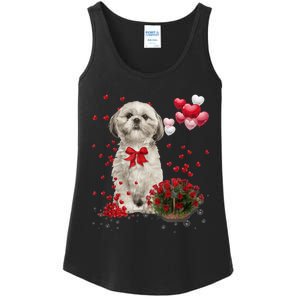 Shih Tzu Valentines Day Funny Dog Lover Happy Valentine Ladies Essential Tank