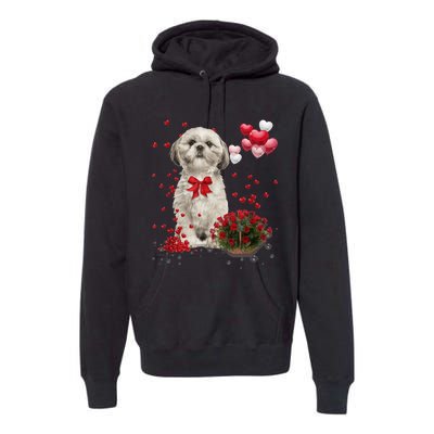 Shih Tzu Valentines Day Funny Dog Lover Happy Valentine Premium Hoodie