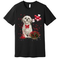 Shih Tzu Valentines Day Funny Dog Lover Happy Valentine Premium T-Shirt