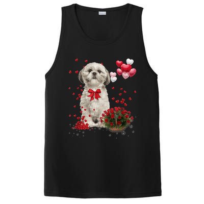 Shih Tzu Valentines Day Funny Dog Lover Happy Valentine PosiCharge Competitor Tank