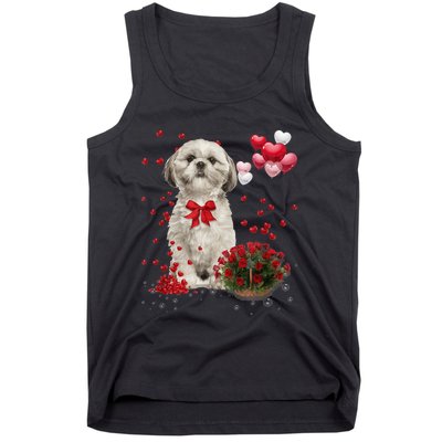 Shih Tzu Valentines Day Funny Dog Lover Happy Valentine Tank Top