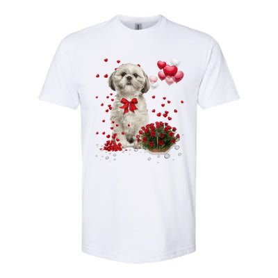 Shih Tzu Valentines Day Funny Dog Lover Happy Valentine Softstyle CVC T-Shirt