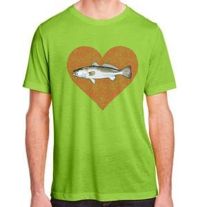 Speckled Trout Valentines Day Fish Love Fingerprint Cool Gift Adult ChromaSoft Performance T-Shirt