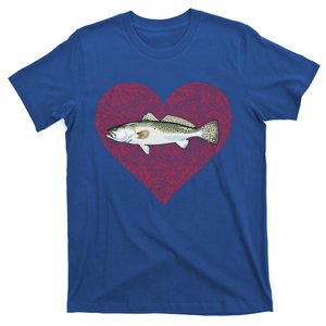 Speckled Trout Valentines Day Fish Love Fingerprint Cool Gift T-Shirt